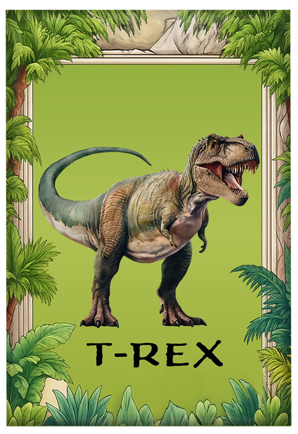 Magnes Dinozaury T-Rex + imię dziecka
