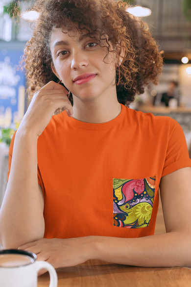 Koszulka z kieszonką WZORY MANDALA 03