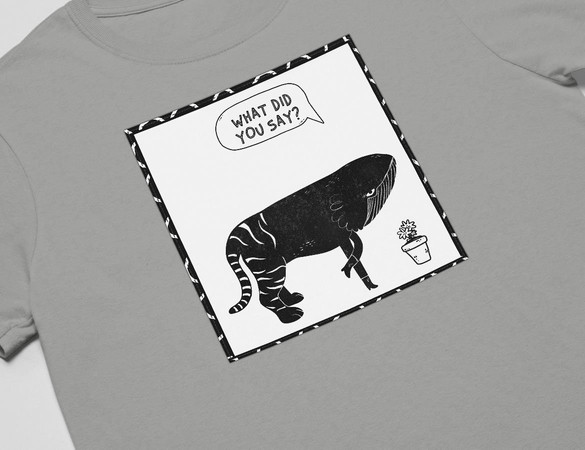 Koszulka z naszywką What did you say?