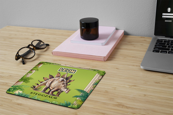 Podkładka Dinozaury Stegozaur z imieniem dziecka 24x19cm