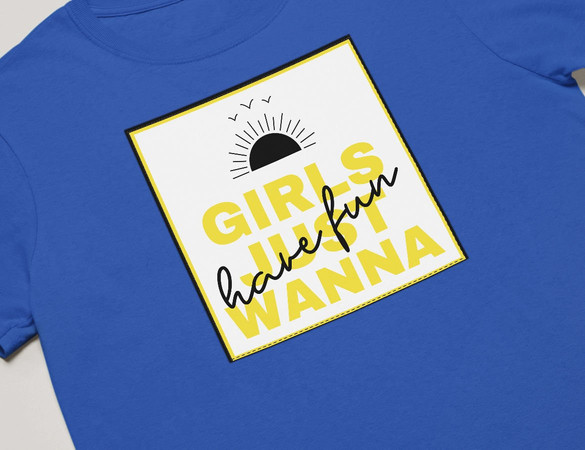 Koszulka z naszywką Girls just wanna …