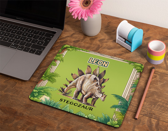 Podkładka Dinozaury Stegozaur z imieniem dziecka 36x29cm