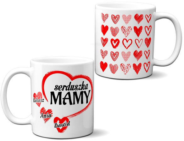 Kubek dla Mamy SERDUSZKA MAMY+ IMIĘ 02