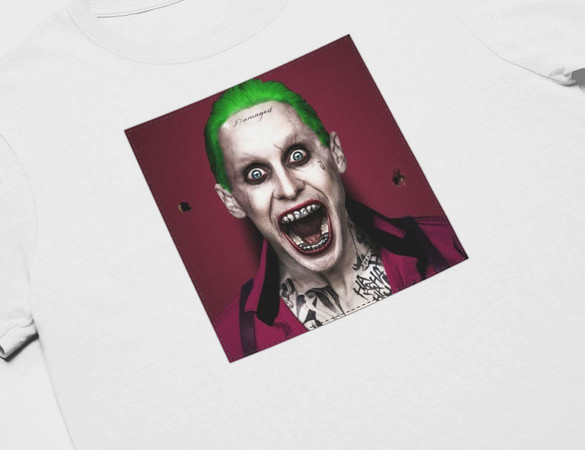 Koszulka z naszywką Joker Jared Leto Scream