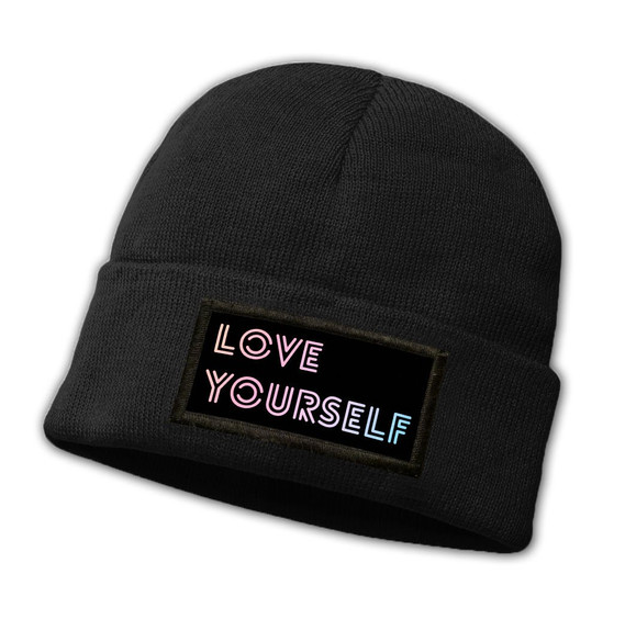 Czapka zimowa z naszywką BTS LOVE YOURSELF