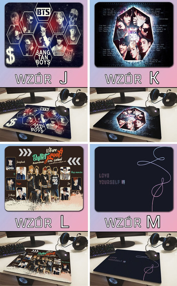 Podkładka pod mysz BTS  36x29cm Z POLSKI +imię