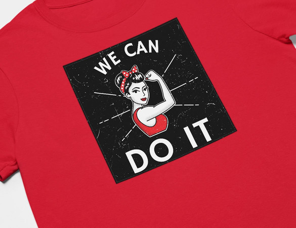 Koszulka z naszywką We Can Do It