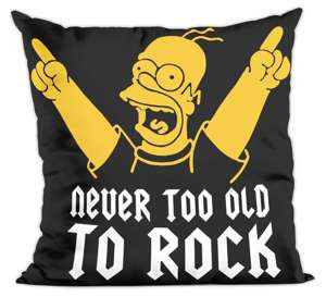 Poduszka Never too old to rock