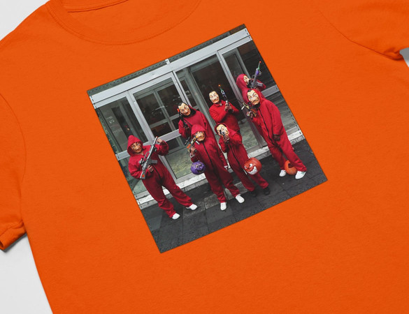 Koszulka z naszywką Dom z papieru 01