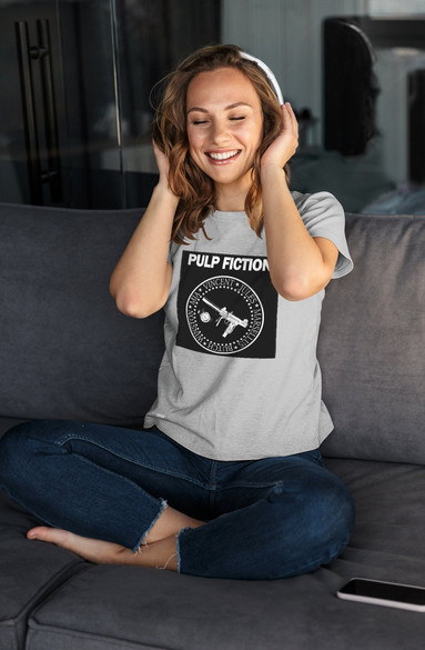 Bluzka damska z naszywką Pulp Fiction Gun