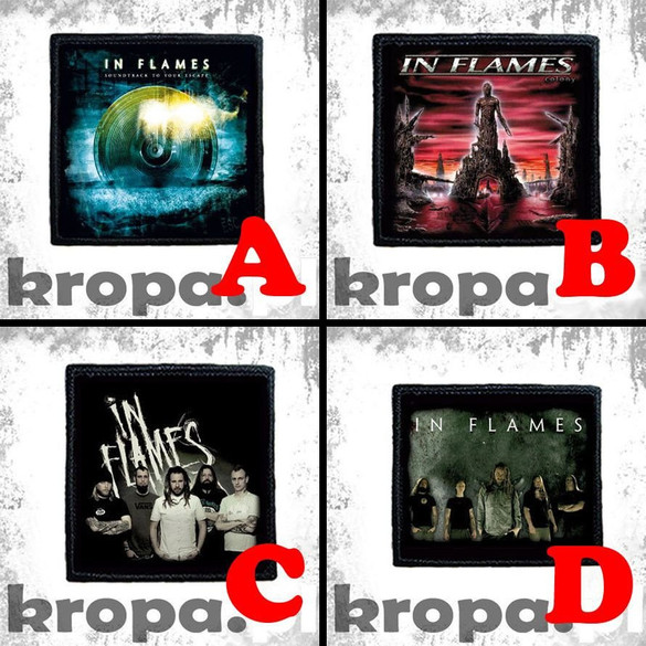 Naszywka IN FLAMES 8 X 8 cm Dużo Wzorów!