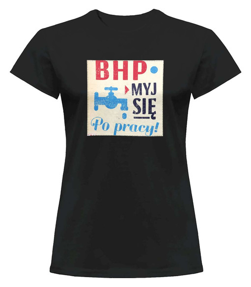 Bluzka damska z naszywką PRL-BHP