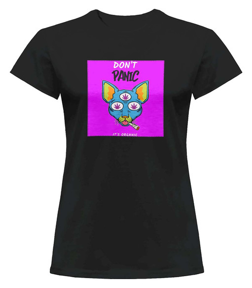 Bluzka damska z naszywką Don't panic is organic