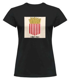 Bluzka damska z naszywką I want fries