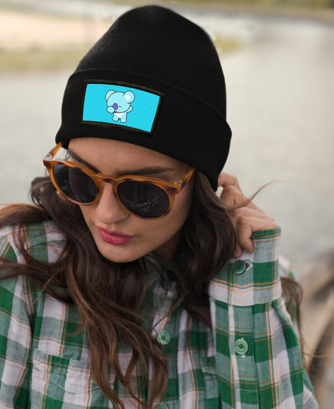 Czapka zimowa z naszywką BTS K-POP BT21 KOYA