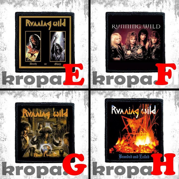 Naszywka RUNNING WILD 8 X 8 cm Dużo Wzorów!