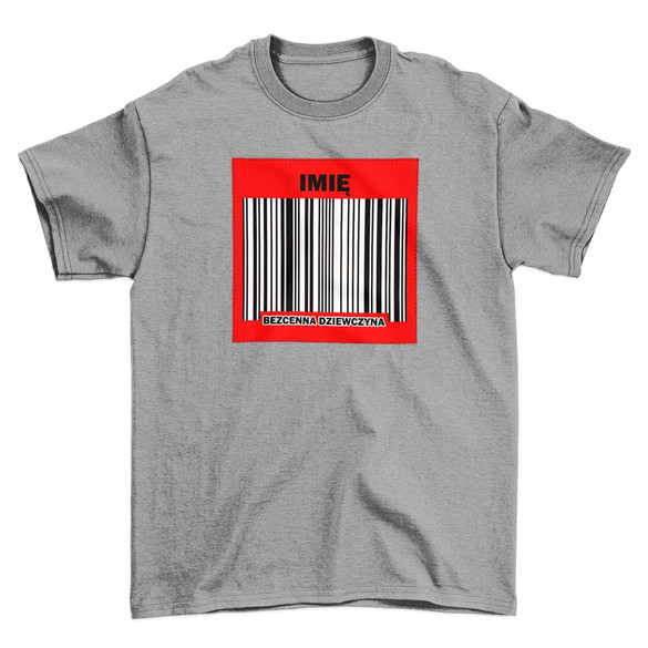 Koszulka z naszywką na Walentynki TWÓJ NAPIS