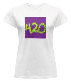 Bluzka damska z naszywką 420 GREEN