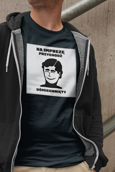 Koszulka z naszywką PRL- Impreza