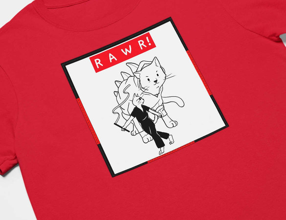 Koszulka z naszywką RAWR !