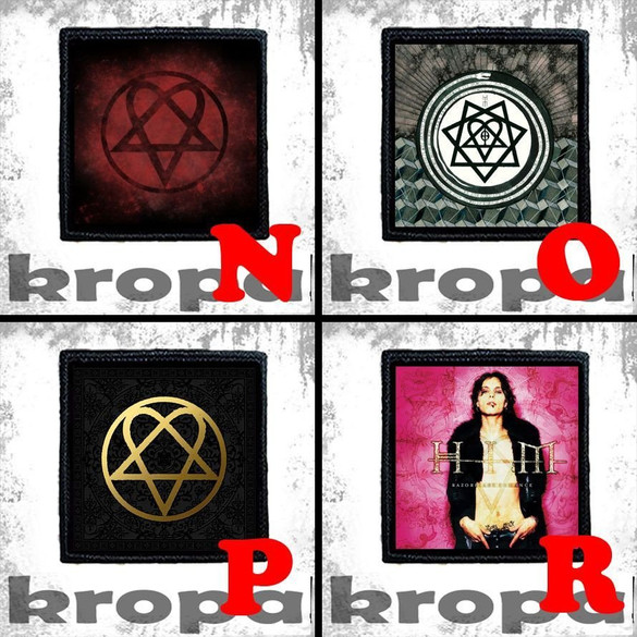 Naszywka HIM 10 x 10 cm  Dużo Wzorów!