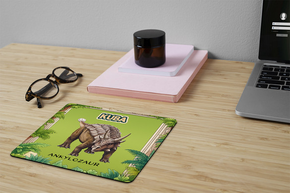 Podkładka Dinozaury Ankylozaur z nadrukiem imienia 24x19cm