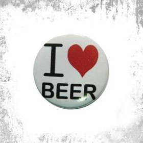 Przypinka I LOVE BEER
