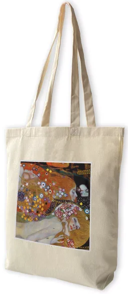 Torba z naszywką Węże Wodne II Gustav Klimt écru