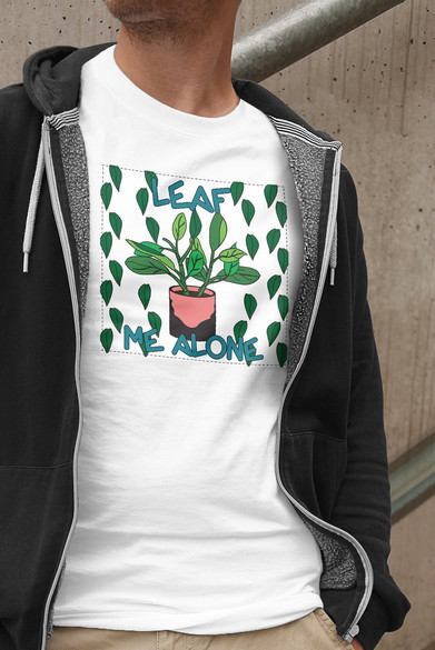 Koszulka z naszywką Leaf me alone