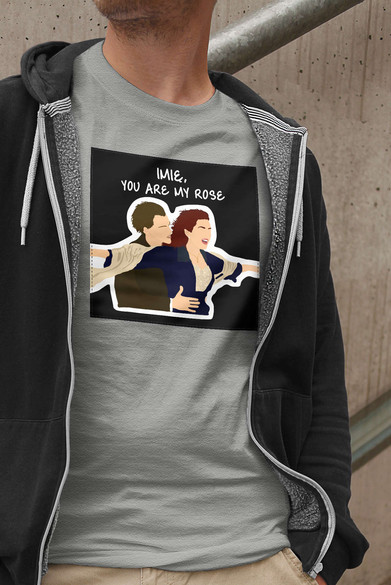 Koszulka z naszywką na Walentynki TWÓJ NAPIS