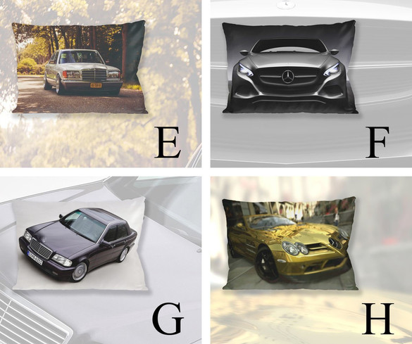 Zestaw MERCEDES poduszka+kubek+GRATIS!  WZORY