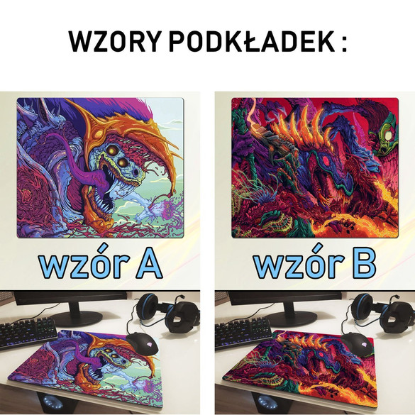 Podkładka pod mysz COUNTER-STRIKE  36x29cm Z POLSKI +imię