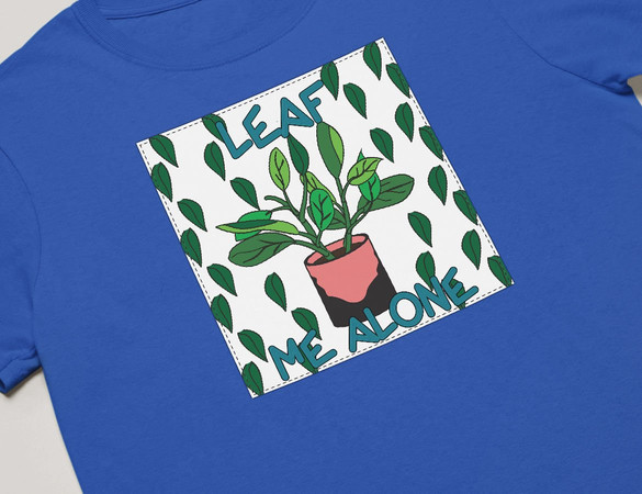 Koszulka z naszywką Leaf me alone