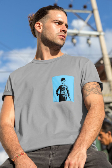 Koszulka z kieszonką CHARLIE CHAPLIN
