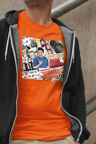 Koszulka z naszywką Friends collage