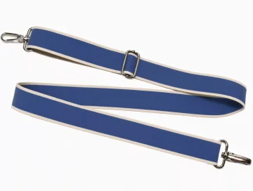 Pasek do torby jeansowy z jasnobeżowymi brzegami 38 mm