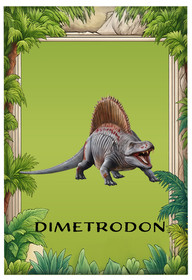 Magnes Dinozaury Dimetrodon personalizowane imieniem