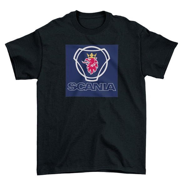 Koszulka z naszywką Scania logo blue