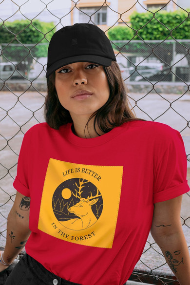 Koszulka z naszywką Life is better...