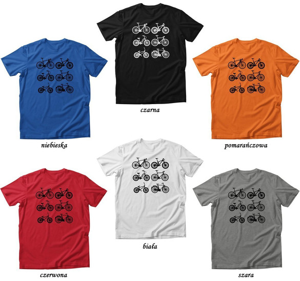 Koszulka dla Rowerzysty Rowery + Dodaj swój Napis!