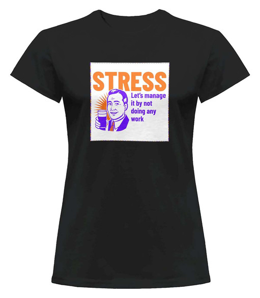 Bluzka damska z naszywką STRESS