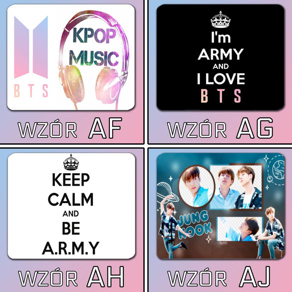 Podkładka pod mysz BTS 24x19cm Z POLSKI +imię