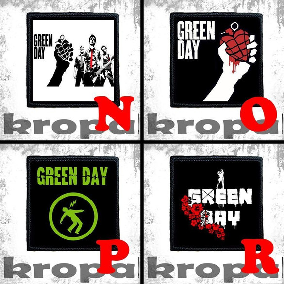 Naszywka GREEN DAY 8 X 8 cm Dużo Wzorów!