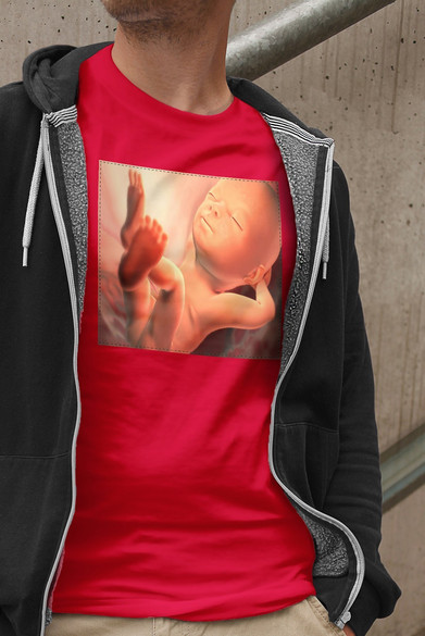 Koszulka z naszywką Płód 01