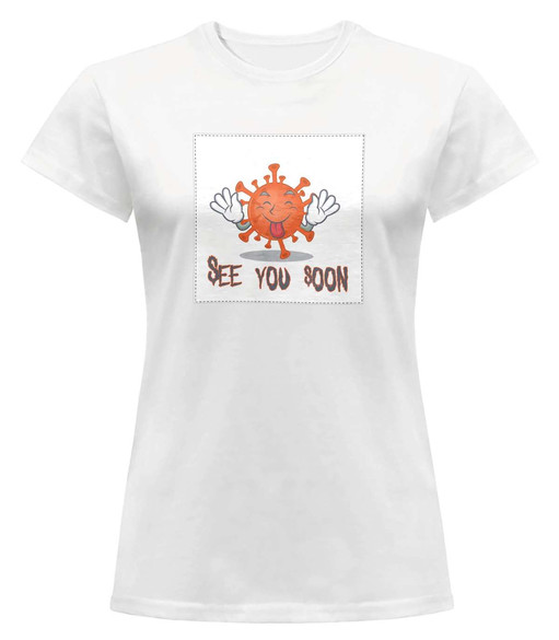 Bluzka damska z naszywką See You Soon