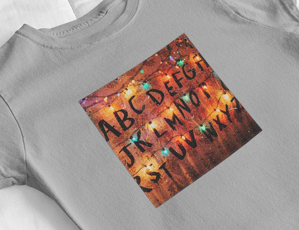 Bluzka damska z naszywką Stranger Things ABC