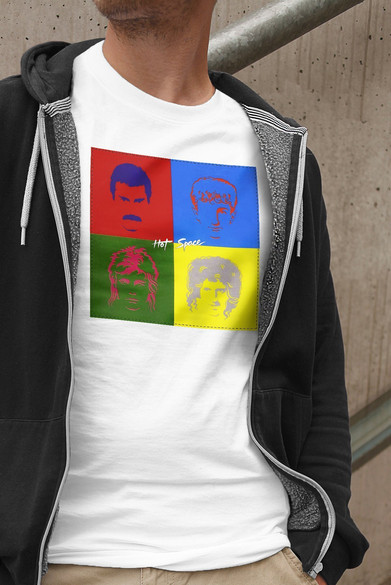 Koszulka z naszywką Queen Hot Space 01