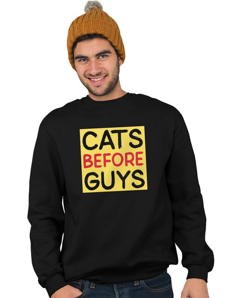 Bluza z naszywką Cats before guys