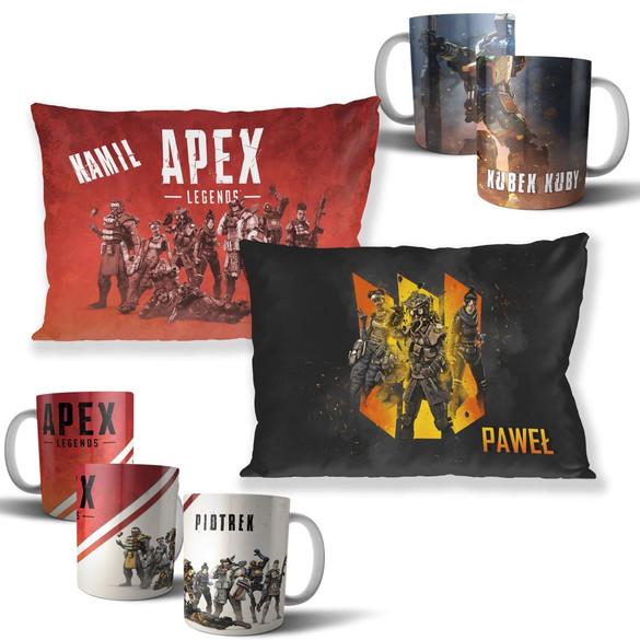 APEX LEGENDS Zestaw poduszka kubek WZORY+GRATIS