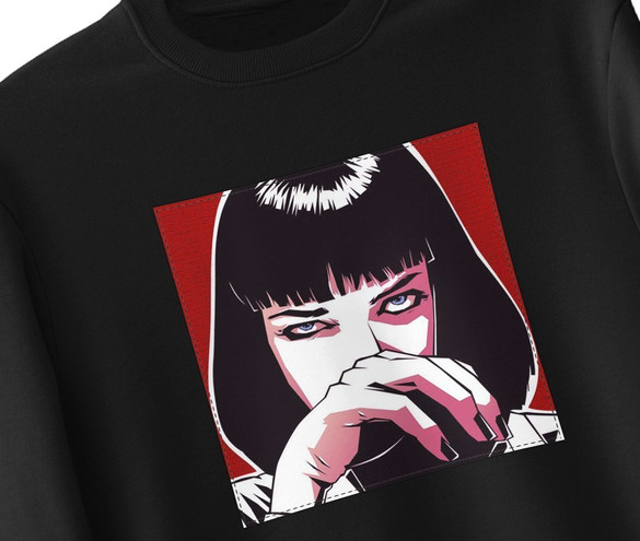 Bluza z naszywką Uma Thurman Ilustracja